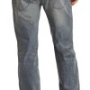 Regular Fit Stretch Ivory V Straight Bootcut Jeans