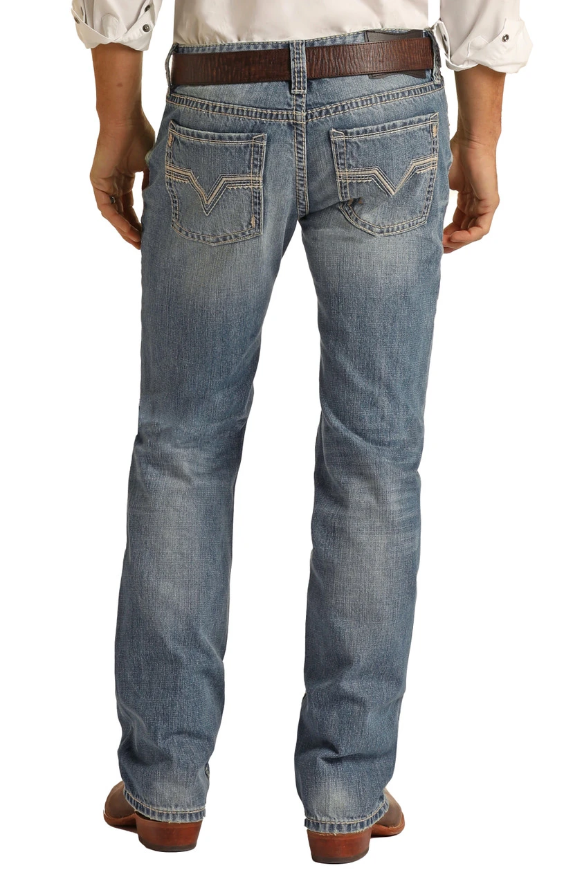 Regular Fit Straight Two Tone Design Pocket Bootcut Jeans 1 Regular Fit Straight Two Tone Design Pocket Bootcut Jeans