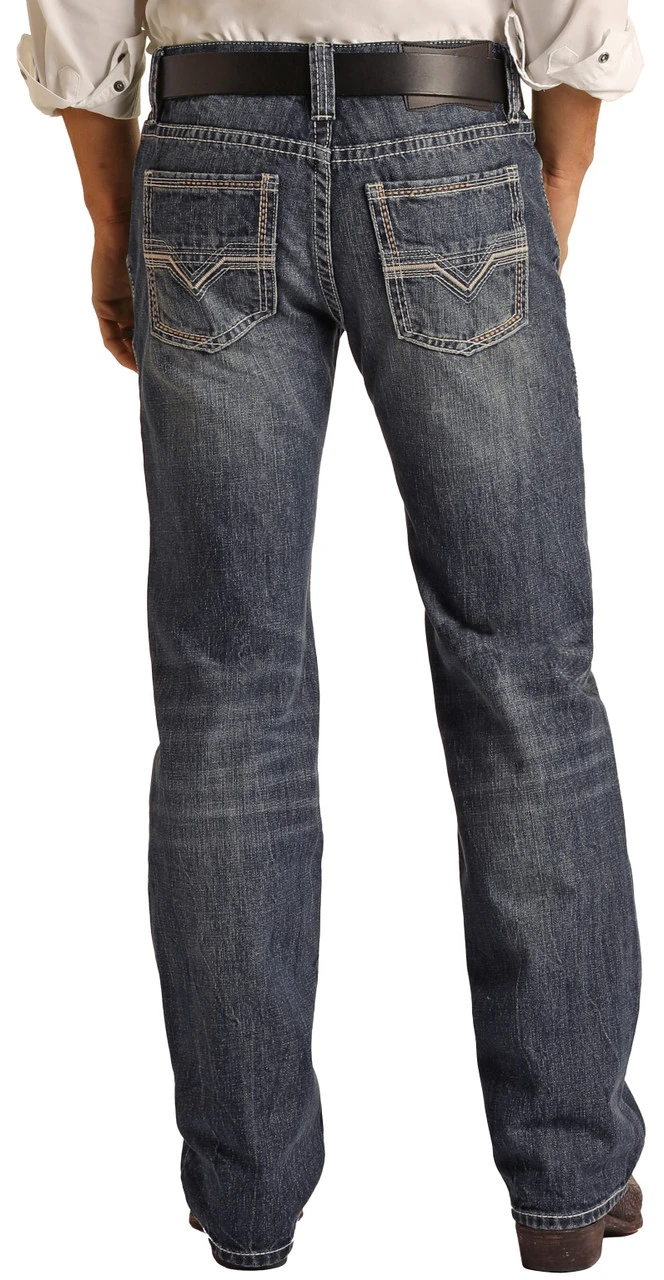 Regular Fit Rope Stitch Straight Bootcut Jeans 1 Regular Fit Rope Stitch Straight Bootcut Jeans
