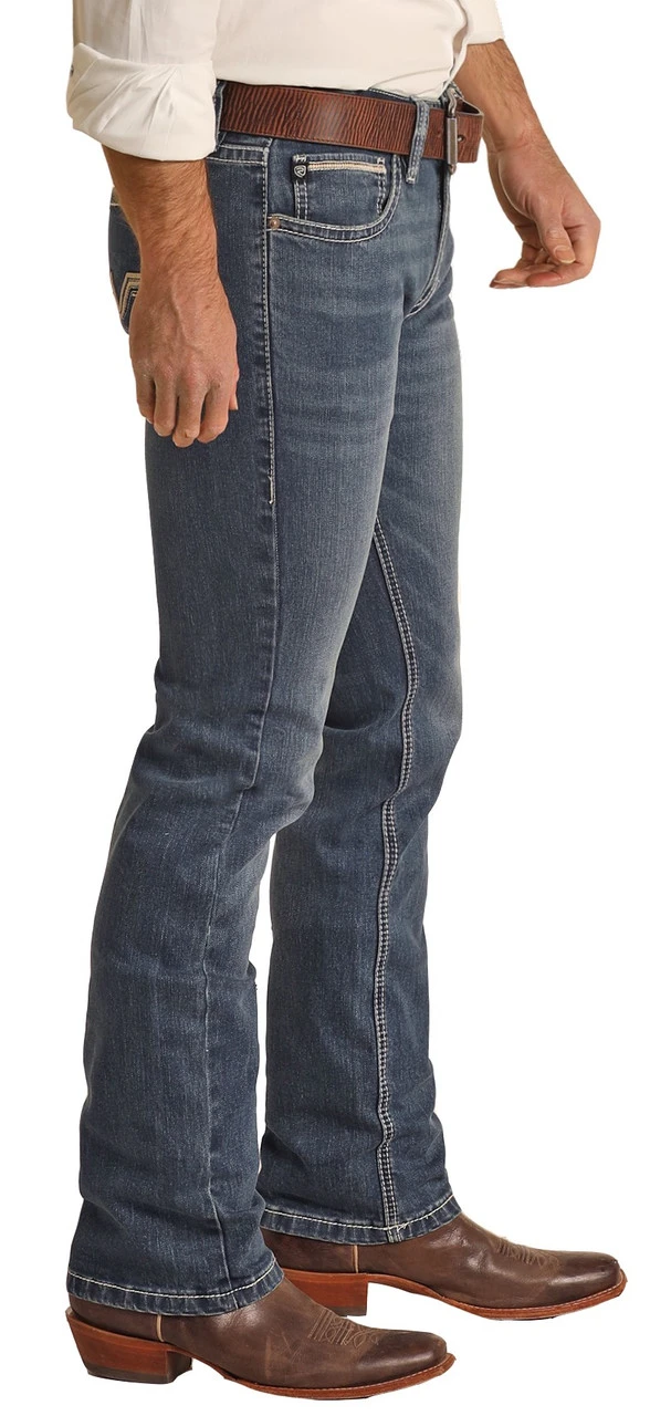 Slim Fit Stretch Rope Stitch Bootcut Jeans 3 Slim Fit Stretch Rope Stitch Bootcut Jeans - Image 3