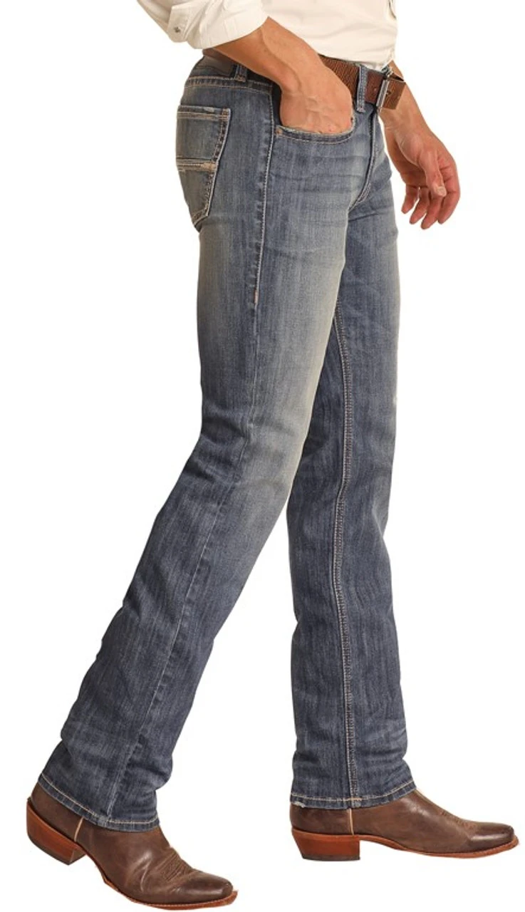 Slim Fit Stretch Design Stitch Straight Bootcut Jeans 3 Slim Fit Stretch Design Stitch Straight Bootcut Jeans - Image 3