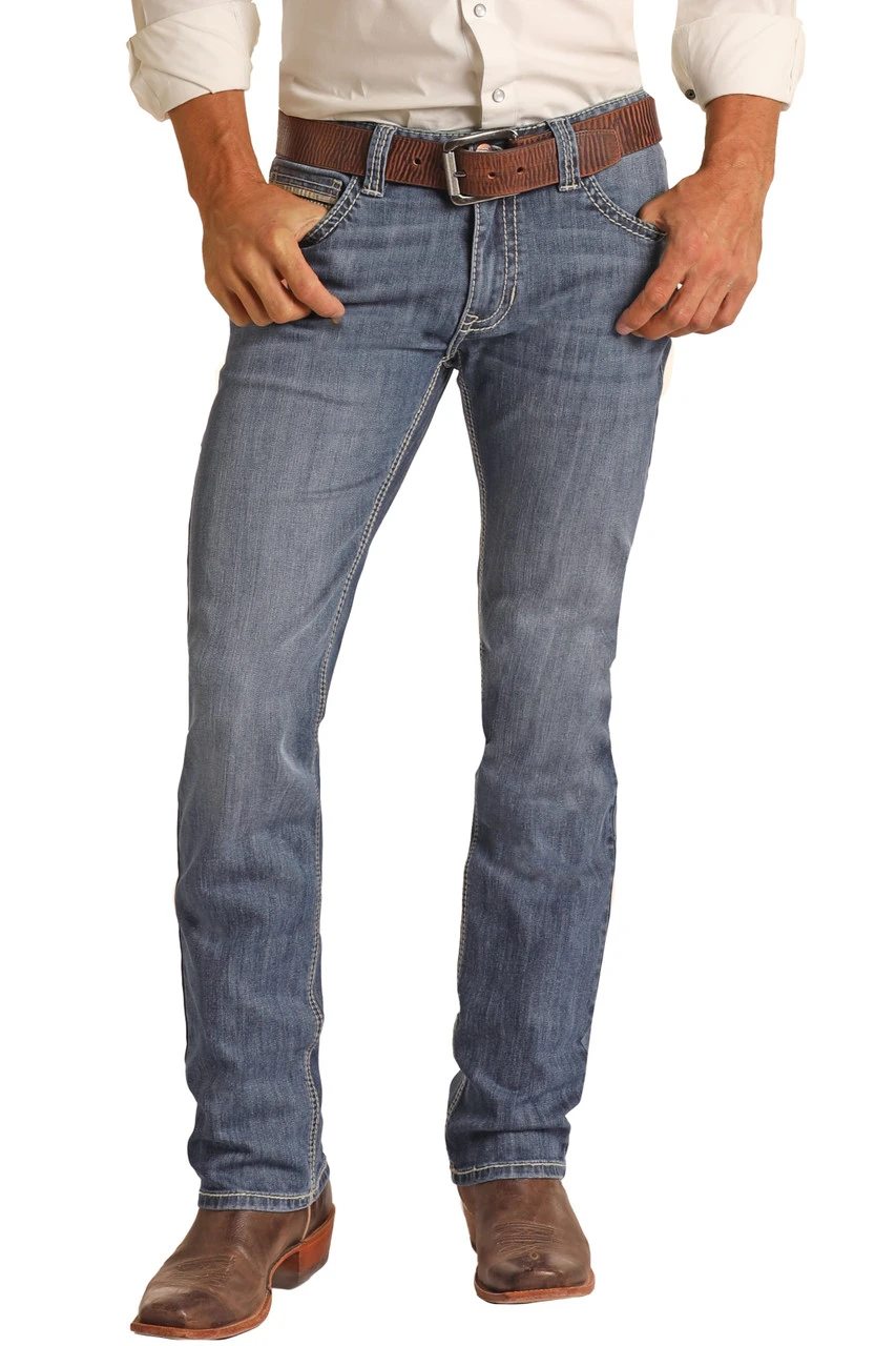 Slim Fit Stretch Straight Jeans (RRMD1RR13Y) 2 Slim Fit Stretch Straight Jeans (RRMD1RR13Y) - Image 2
