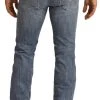 Slim Fit Stretch Ivory V Straight Bootcut Jeans