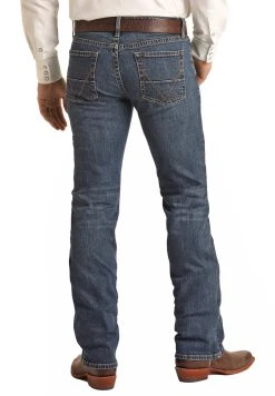 Vintage '46 Slim Fit Large V Stretch Straight Bootcut Jeans