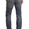 Slim Fit Stretch Tan Double V Pocket Straight Bootcut Jeans