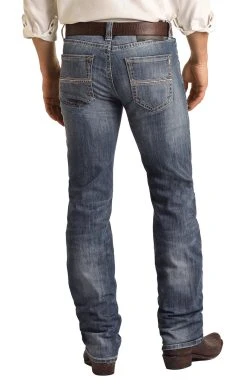 Slim Fit Stretch Simple Pocket Straight Bootcut Jeans