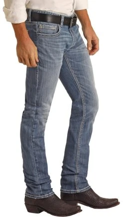 Slim Fit Stretch Raised V Skinny Jeans -RodeoRave RRMD2MRYWB BZ 31224.1662513153
