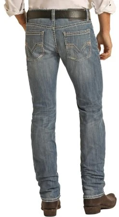 Slim Fit Stretch Raised V Skinny Jeans