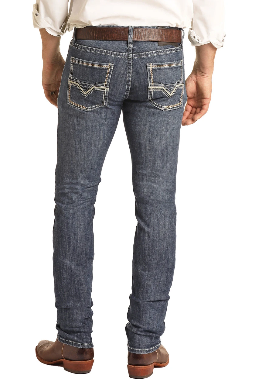 Slim Fit Stretch Leather V Pocket Skinny Jeans 1 Slim Fit Stretch Leather V Pocket Skinny Jeans