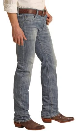 Regular Fit Beige Leather Stretch Stackable Bootcut Jeans -RodeoRave RRMDSPR0LE BZ 80925.1670358670