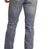 Regular Fit Beige Leather Stretch Stackable Bootcut Jeans