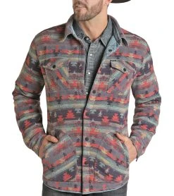 Reversible Aztec Shirt Jacket
