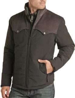 Charcoal Western Vintage Two Tone Jacket