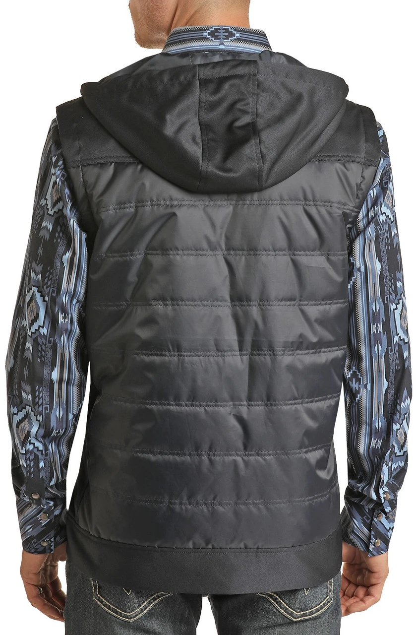 Navy Puffer Hooded Vest 2 Navy Puffer Hooded Vest - Image 2