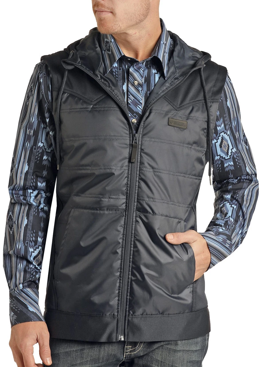 Navy Puffer Hooded Vest 1 Navy Puffer Hooded Vest