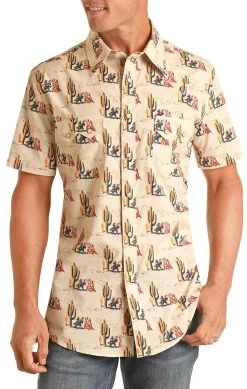 Vintage '46 Slim Fit Western Desert Snap Shirt