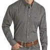 Regular Fit Ditsy Pattern Long Sleeve Button Shirt (RRMSODR0PP)