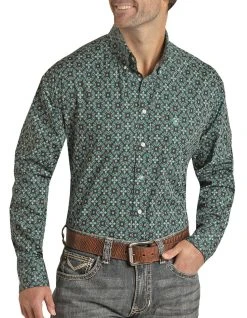 Regular Fit Long Sleeve Button Shirt (RRMSODR0PW)