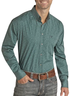 Regular Fit Long Sleeve Button Shirt (RRMSODR0PY)