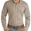 Regular Fit Geo Pattern Long Sleeve Button Shirt (RRMSODR0Q9)