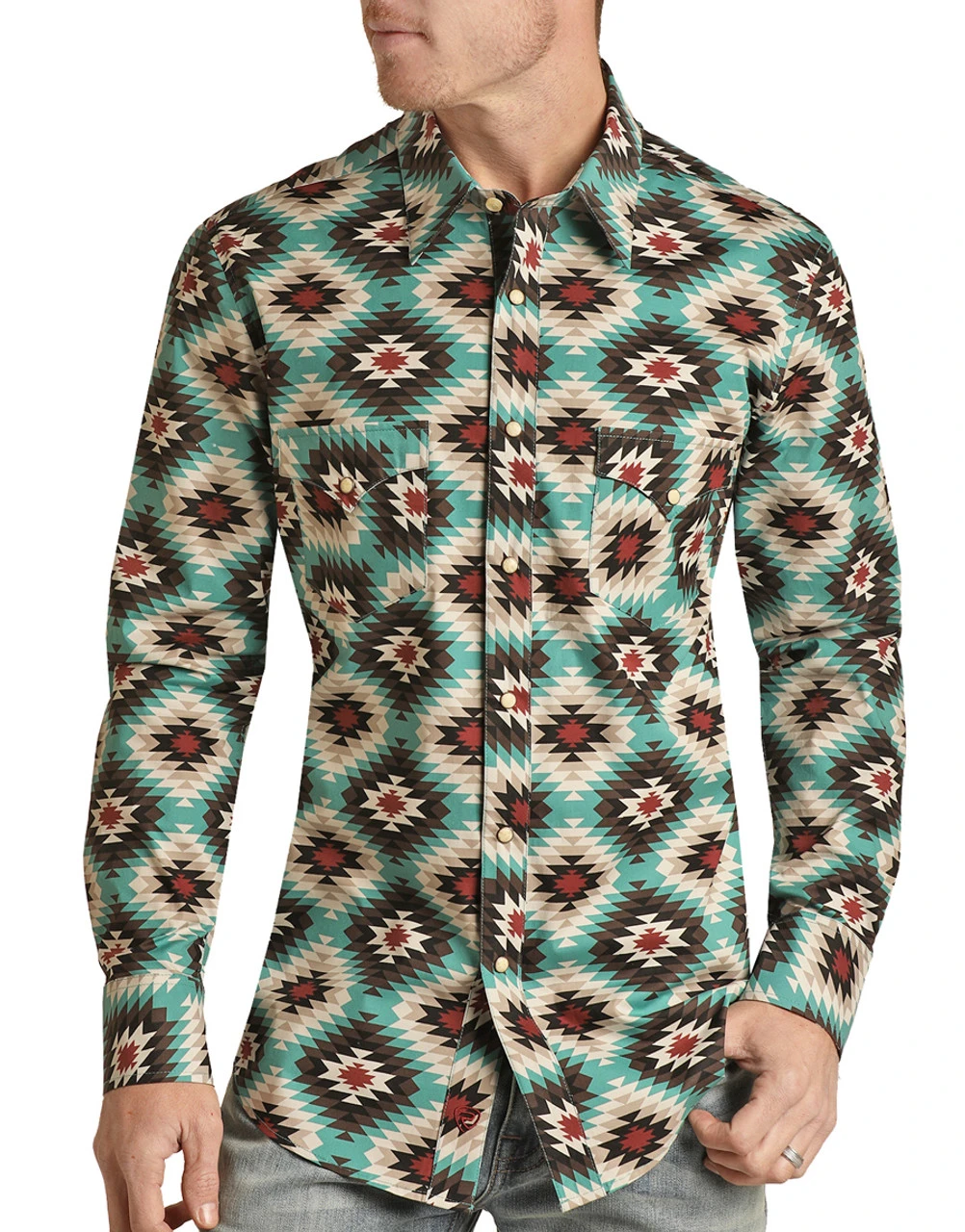 Aztec Woven Snap Shirt 1 Aztec Woven Snap Shirt