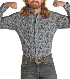 Dale Brisby Slim Fit Long Sleeve Snap Shirt (RRMSOSR0PR)