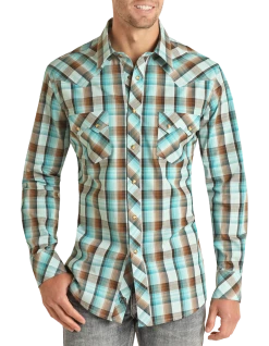 Slim Fit Long Sleeve Snap Shirt (RRMSOSR0PX)