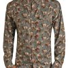 TEK Western Slim Fit Longhorn Ripstop Long Sleeve Snap Shirt (RRMSOSR0QP)