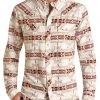 TEK Western Slim Fit Aztec Ripstop Long Sleeve Snap Shirt (RRMSOSR0QQ)