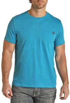 Crew Neck Pocket Tee (RRMT21R11V) -RodeoRave RRMT21R11V A 43593.1681917738