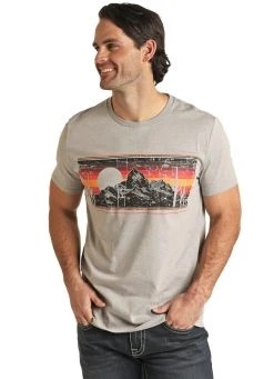 Mountain Graphic Grey Tee 5 Mountain Graphic Grey Tee -RodeoRave RRUT21R061Z 49346.1663017460