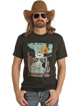 Dale Brisby Pow Pow Graphic Black Tee -RodeoRave RRUT21R069Z 21739.1663018738