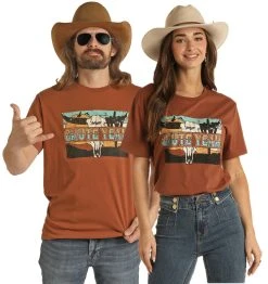 Dale Brisby Chute Yeah Graphic Rust Tee