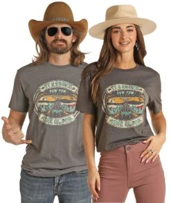 Dale Brisby Pow Pow Graphic Grey Tee