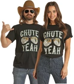 Dale Brisby Chute Yeah Graphic Black Tee