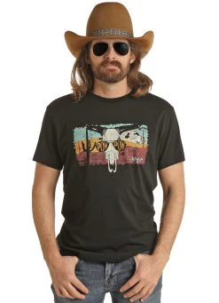 Dale Brisby Pow Pow Desert Graphic Black Tee -RodeoRave RRUT21R06EZ 44892.1663072907