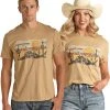 Taupe Desert Scene Unisex Graphic Tee