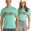Turquoise Desert Scene Unisex Crewneck Graphic Tee