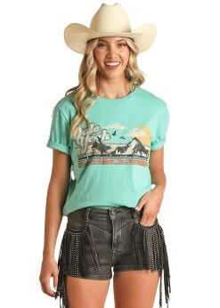 Dale Brisby Turquoise Dale Yeah Unisex Graphic Tee -RodeoRave RRUT21R12Q A 25785.1681766740