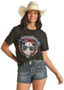Dale Brisby Pow Pow Black Graphic Unisex Tee -RodeoRave RRUT21R12R A 01523.1681914686