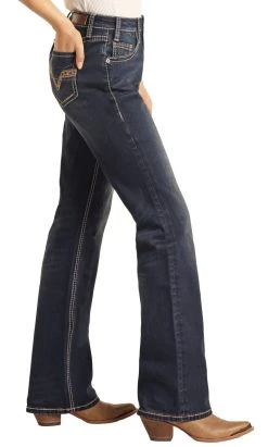 Mid Rise Stretch Relaxed Straight Jeans -RodeoRave RRWD4BR0KM BZ 93016.1668543074
