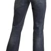 Mid Rise Stretch Relaxed Straight Jeans