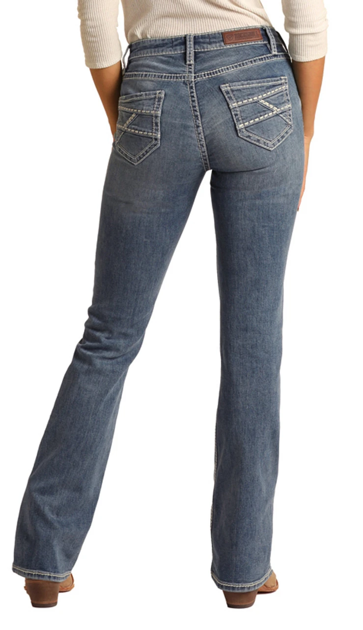 Mid Rise Extra Stretch Bootcut Jeans (RRWD4MR0XO) 1 Mid Rise Extra Stretch Bootcut Jeans (RRWD4MR0XO)