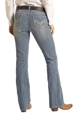 Mid Rise Stretch Bootcut Riding Jeans (RRWD4RR0XN)