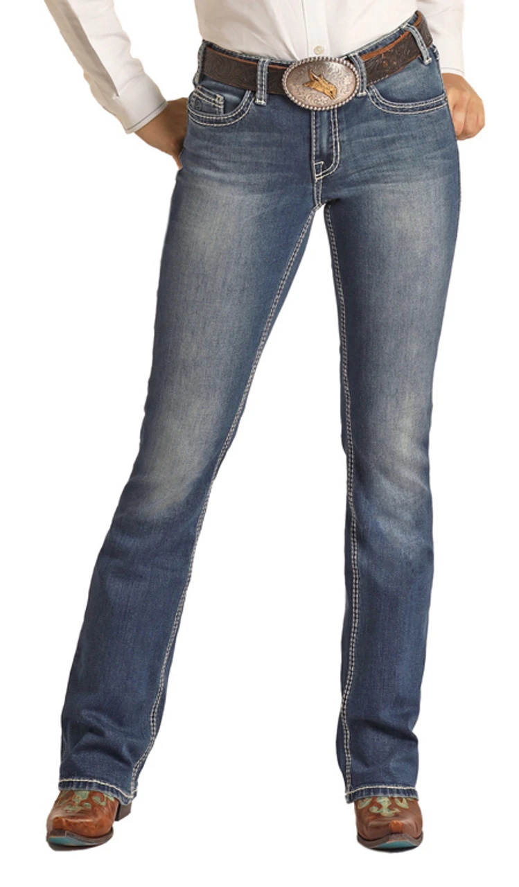 Mid Rise Extra Stretch Bootcut Riding Jeans (RRWD4RR107) 2 Mid Rise Extra Stretch Bootcut Riding Jeans (RRWD4RR107) - Image 2