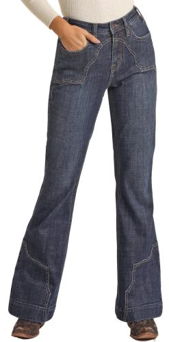 High Rise Western Yoke Trousers