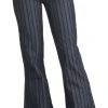 High Rise Extra Stretch Striped Jacquard Trouser Jeans