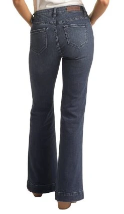 Mid Rise Extra Stretch Contrast Side Seam Trousers -RodeoRave RRWD5MRZU3 B 19628.1657213409