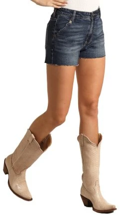 High Rise Extra Stretch Denim Shorts