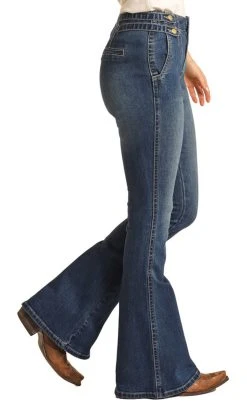 High Rise Extra Stretch Double Loop Flare Jeans -RodeoRave RRWD6HRZTS A 47246.1657658998